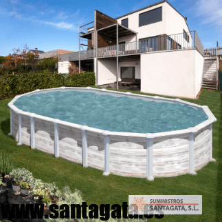 KITPROV618N PISCINA ASPECTO NORDICO OVALADA GRE