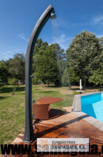 DUCHA SOLAR CURVADA RESINA GRE